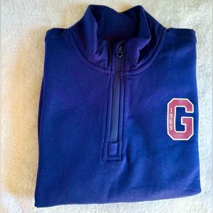 1 pc. Kids Navy Uniform Quarter-Zip Sweatshirt Size L(10-12)